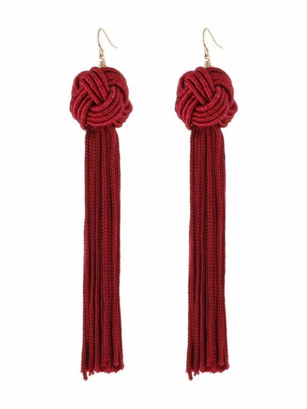 Vanessa Mooney Red Tassel Earring